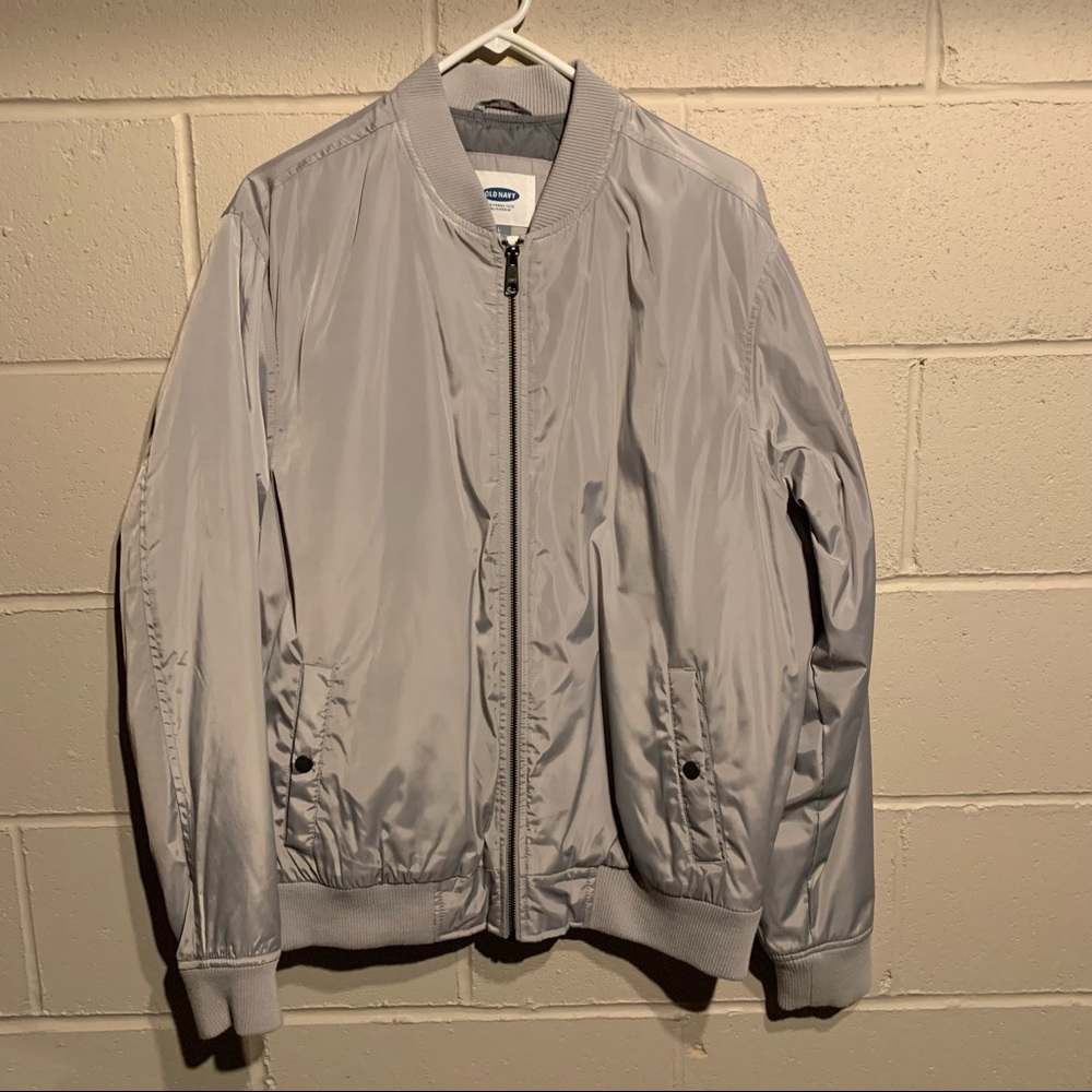 Old Navy Large Silver Bomber Jacket